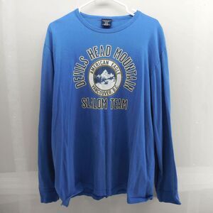 VTG American Eagle Devils Head Mountain Slalom Team Ski Shirt Mens XL Blue